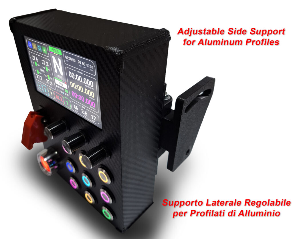 Sim Racing Button Box Rgb SimRacing Button Box con Display Dashboard 5″ Pulsanti RGB Luminosi ...