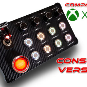 ButtonBox Pulsanti Luminosi in Metallo PC RGB Multicolore Button Box Sim Racing USB Plug & Play Start e Leva Luminosa 7